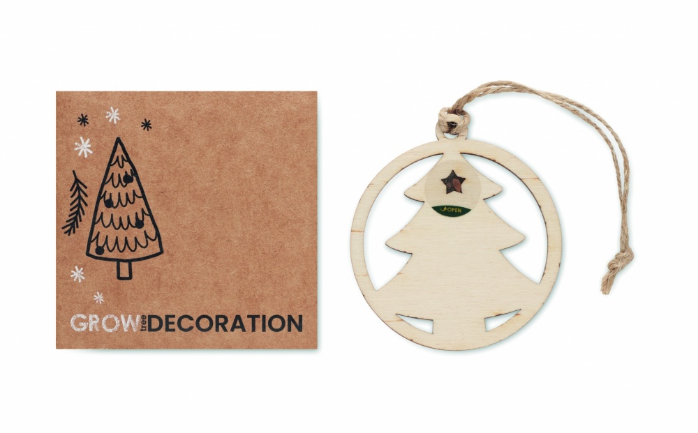 Logotrade promotional item picture of: Wooden tree shape hanger