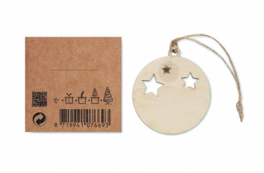 Logotrade promotional gift image of: Wooden bauble shape hanger