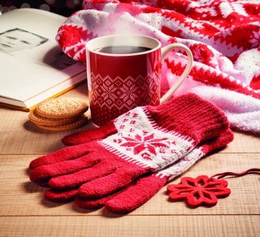Logotrade promotional merchandise picture of: Winter gift mug and gloves set
