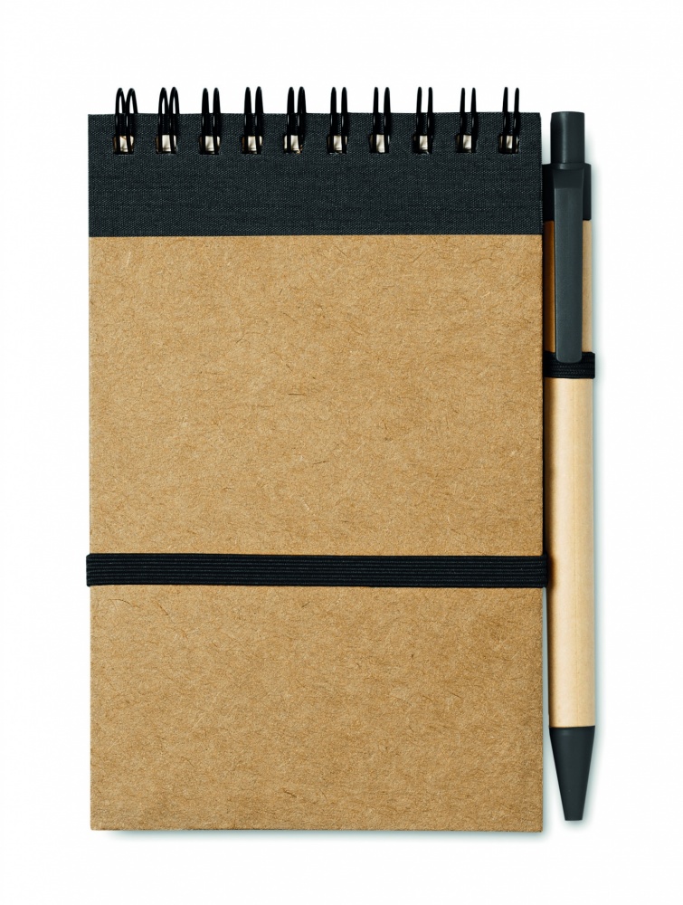 Logo trade advertising products picture of: A6 recycled notepad with pen