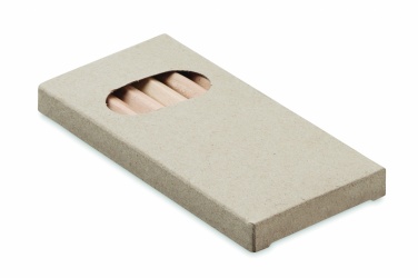 Logo trade promotional gifts picture of: 6 coloured pencils in box