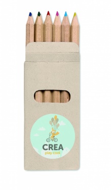 Logo trade promotional merchandise image of: 6 coloured pencils in box