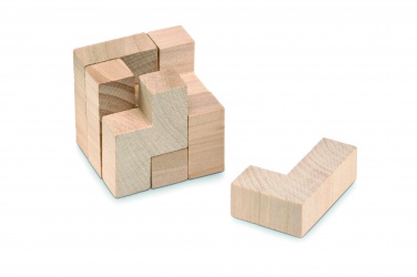 Logo trade advertising products picture of: Wooden puzzle in cotton pouch