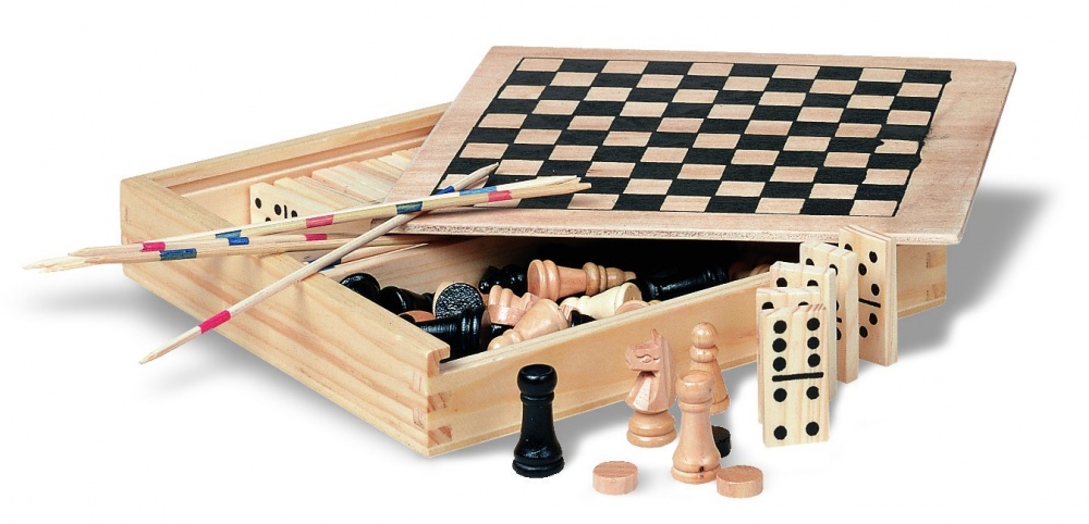 Logotrade promotional merchandise image of: 4 games in wooden box
