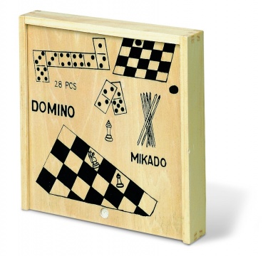 Logotrade advertising products photo of: 4 games in wooden box