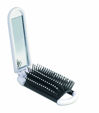 Logotrade advertising product image of: Foldable hairbrush with mirror