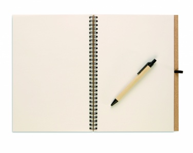 Logotrade promotional giveaway picture of: Recycled notebook with pen