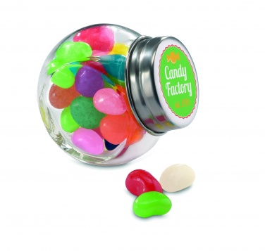 Logo trade promotional gift photo of: Glass jar with jelly beans