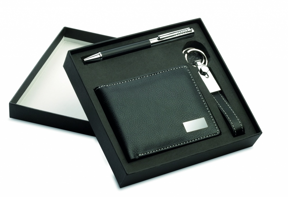 Logotrade promotional merchandise picture of: Ball pen key ring and wallet Lappeenranta