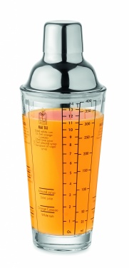 Logo trade promotional products picture of: Glass cocktail shaker 400 ml