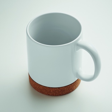 Logo trade promotional merchandise picture of: Sublimation ceramic cork mug