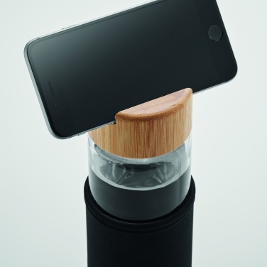 Logotrade advertising products photo of: Glass bottle bamboo lid 600ml