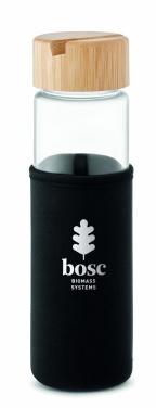 Logotrade promotional products photo of: Glass bottle bamboo lid 600ml