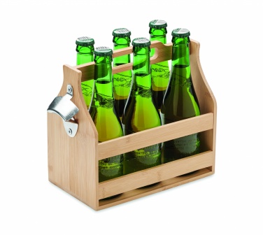 Logo trade promotional item photo of: 6 beer crate in bamboo