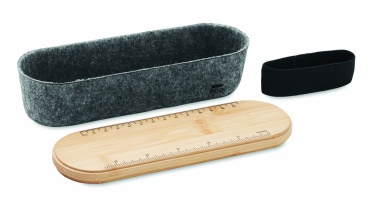 Logo trade promotional item photo of: RPET felt pencil case with lid