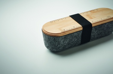 Logo trade promotional items picture of: RPET felt pencil case with lid