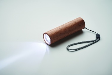 Logotrade promotional giveaway picture of: Beech wood rechargeable torch
