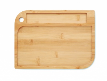 Logo trade advertising products image of: Meal plate in bamboo