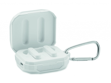 Logo trade promotional merchandise image of: TWS earbuds with solar charger