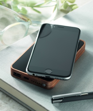 Logo trade promotional merchandise picture of: Wireless 4000 mAh Power bank