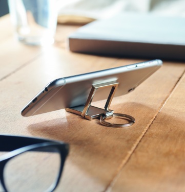 Logotrade promotional product picture of: Metal key ring phone stand Seinajoki