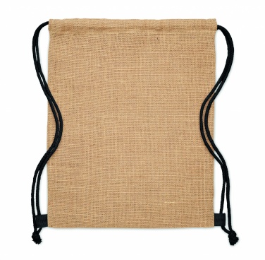 Logo trade promotional giveaways picture of: Jute drawstring bag