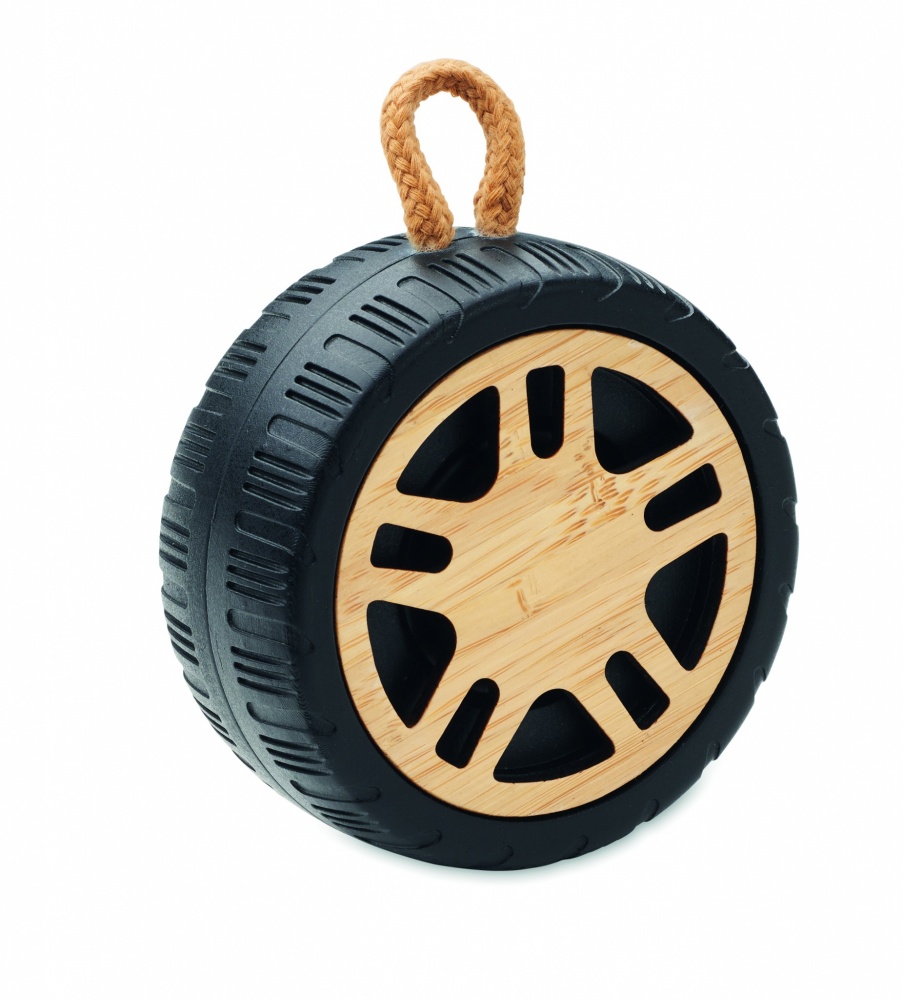 Logo trade promotional giveaways image of: Wireless speaker tire shaped