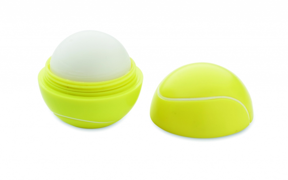 Logo trade promotional gifts image of: Lip balm in tennis ball shape