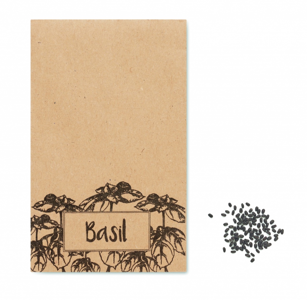 Logotrade corporate gift picture of: Basil seeds in craft envelope