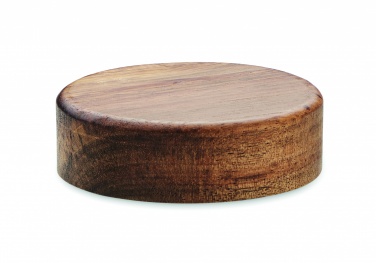 Logotrade corporate gift image of: Wireless charger in acacia 15W