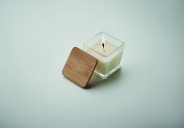 Logo trade advertising products image of: Squared fragranced candle 50gr