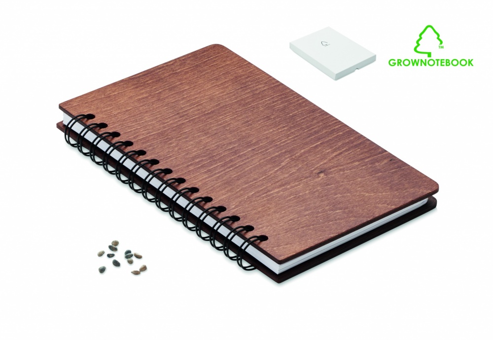 Logo trade advertising products picture of: A5 Birch tree GROWBOOK™