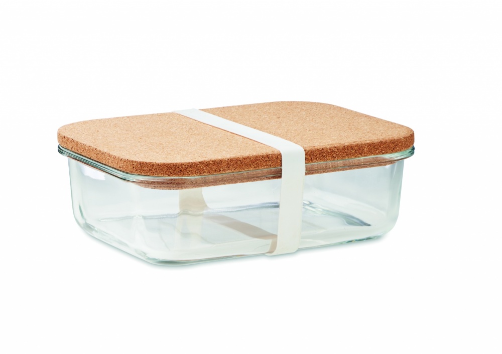 Logo trade promotional items picture of: Glass lunch box with cork lid