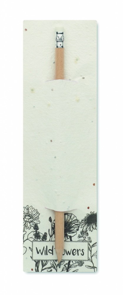 Logo trade corporate gift photo of: Natural pencil in seeded pouch