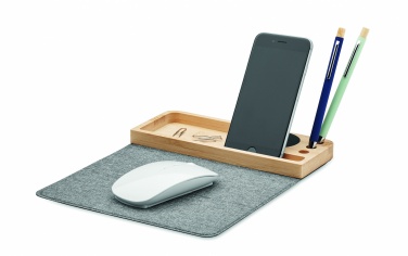 Logo trade promotional product photo of: Wireless charger in bamboo 15W
