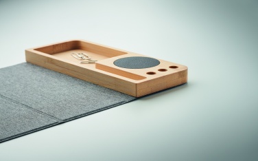 Logotrade corporate gift image of: Wireless charger in bamboo 15W