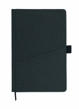 Logo trade business gifts image of: A5 notebook PU front pocket