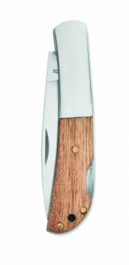 Logo trade corporate gifts picture of: Foldable knife in acacia wood