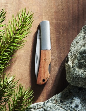 Logo trade promotional items picture of: Foldable knife in acacia wood