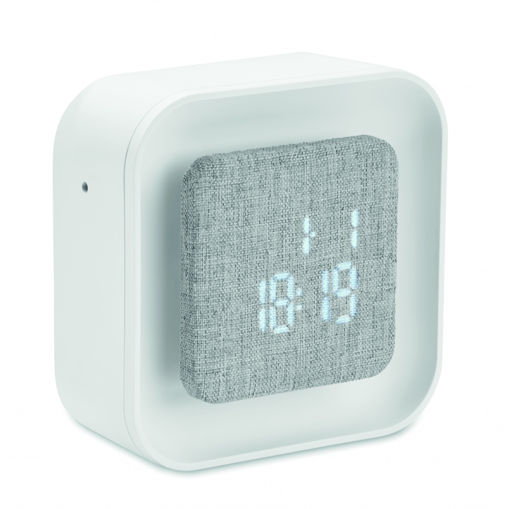 Logotrade promotional giveaways photo of: Recycled ABS/RPET alarm clock Stuttgart