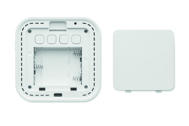 Logotrade corporate gift picture of: Recycled ABS/RPET alarm clock Stuttgart