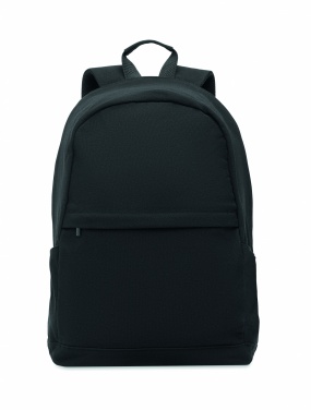 Logo trade promotional product photo of: A 15-inch laptop backpack made of recycled pre-consumer cotton and recycled polyester with customizable printing.