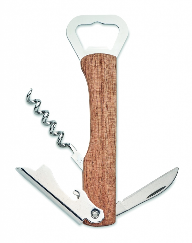 Logotrade corporate gift picture of: 3 in 1 bamboo bottle opener WOOL