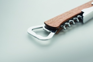 Logo trade promotional gift photo of: 3 in 1 bamboo bottle opener WOOL
