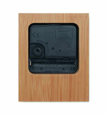 Logo trade advertising products picture of: Bamboo table clock