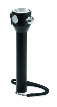 Logotrade promotional merchandise image of: 3-in-1 aluminum flashlight with an emergency hammer and seatbelt cutter, customizable with printing