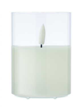 Logo trade promotional giveaway photo of: LED wax candle in glass holder