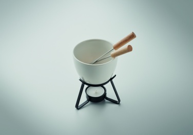 Logo trade promotional products image of: Ceramic fondue set 240 ml