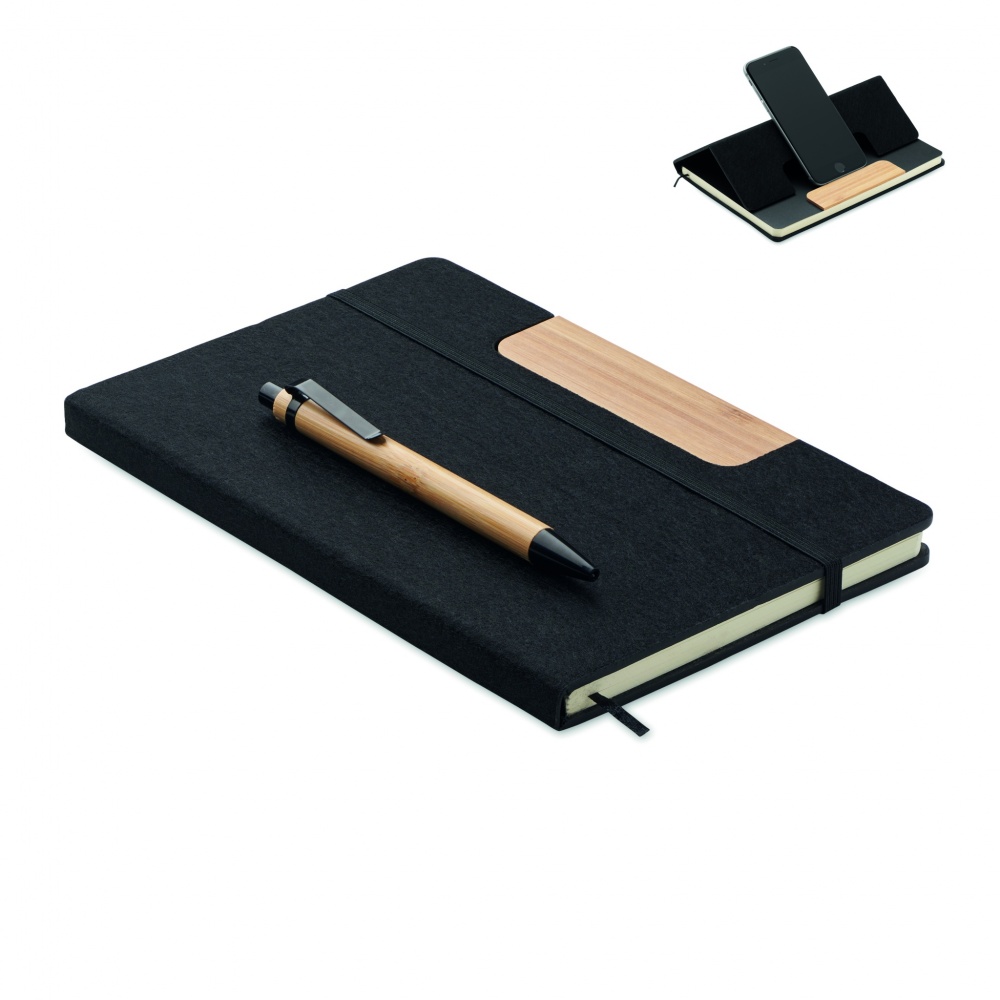 Logo trade corporate gifts picture of: A5 RPET notebook set