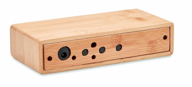 Logo trade business gifts image of: Wireless charger in bamboo 5W